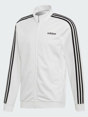 adidas Youth L (14/16) White 3-Stripe Track Jacket